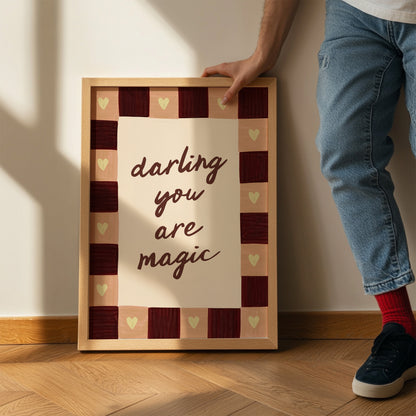 Darling You Are Magic Kids Art Print