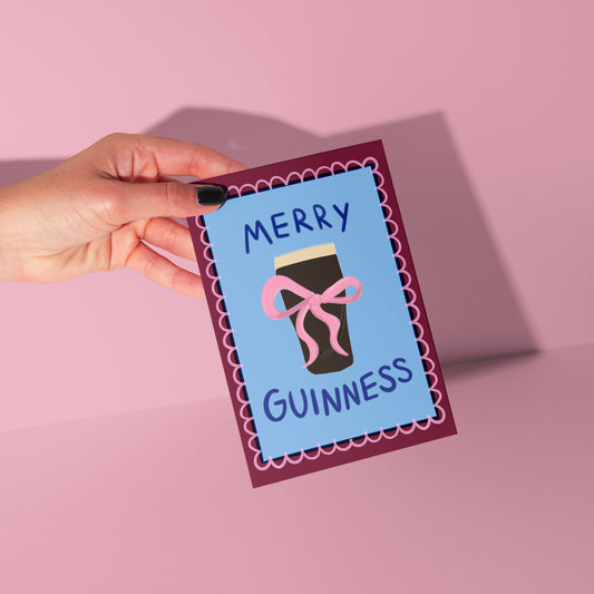 DISCOUNTED Merry Guinness Christmas Card (Wonky Sale)