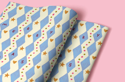 Merry Xmas Pattern Gift Wrap