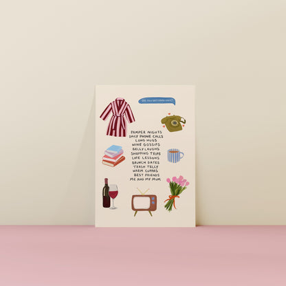 Me & My Mum Illustrations Card