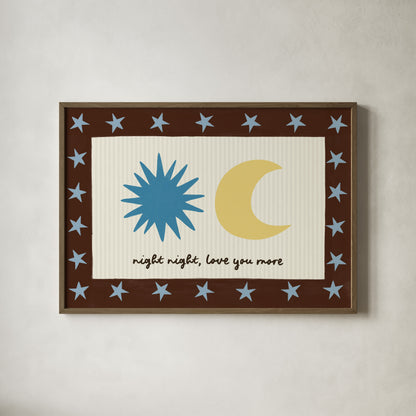 Night Night, Love You Kids Art Print