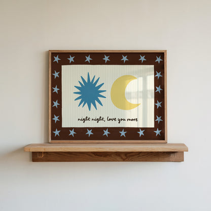 Night Night, Love You Kids Art Print