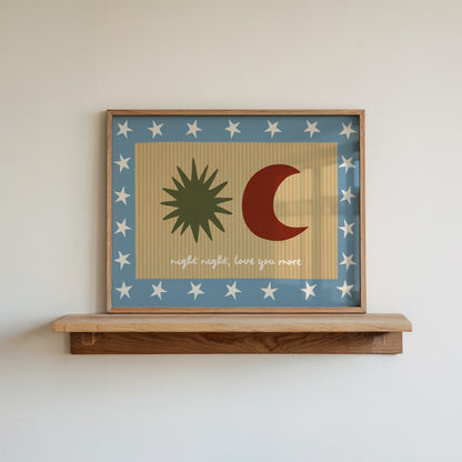 Night Night, Love You Kids Art Print