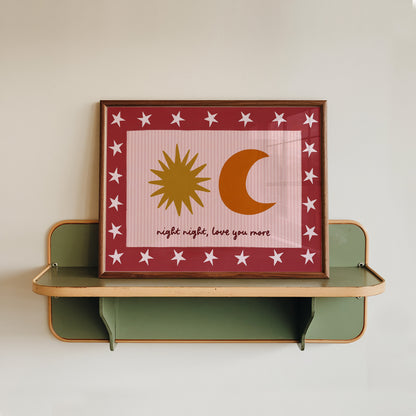 Night Night, Love You Kids Art Print