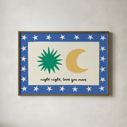 Night Night, Love You Kids Art Print
