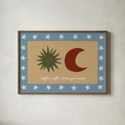 Night Night, Love You Kids Art Print