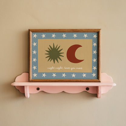 Night Night, Love You Kids Art Print