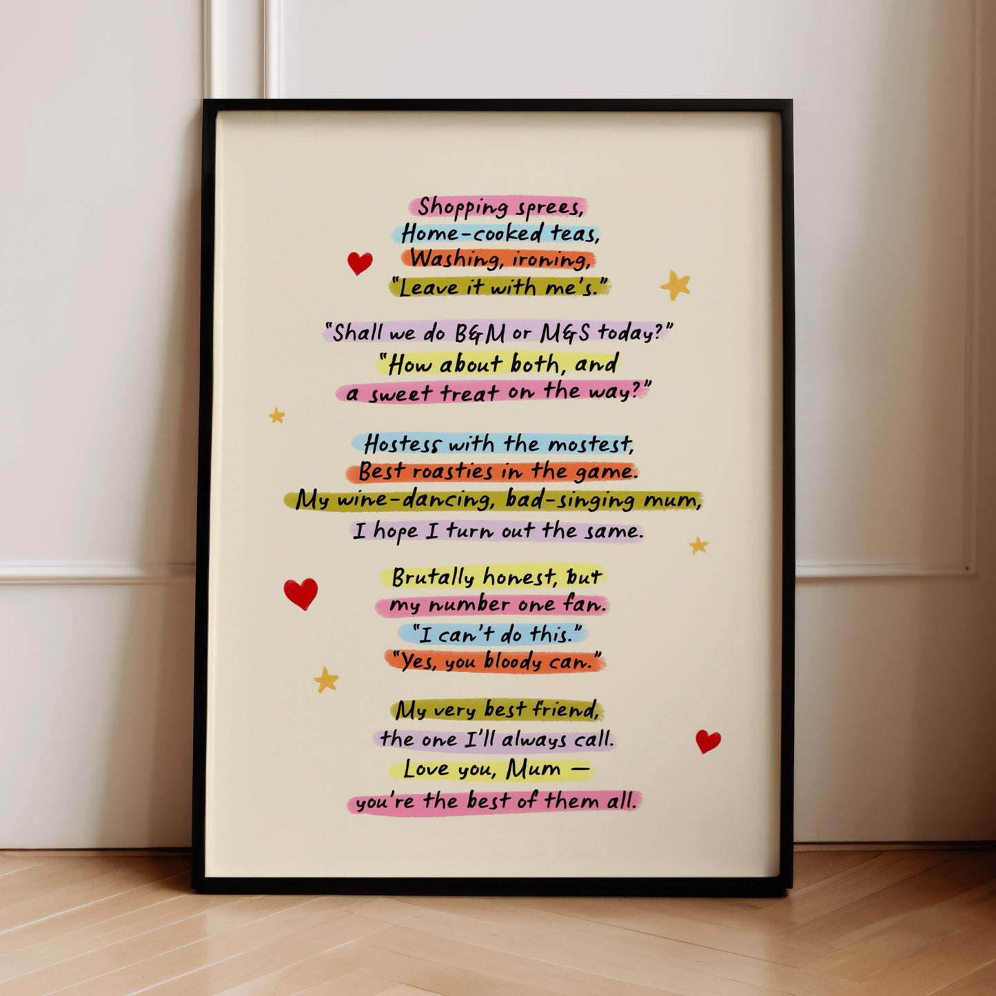 Ode to Mum Art Print