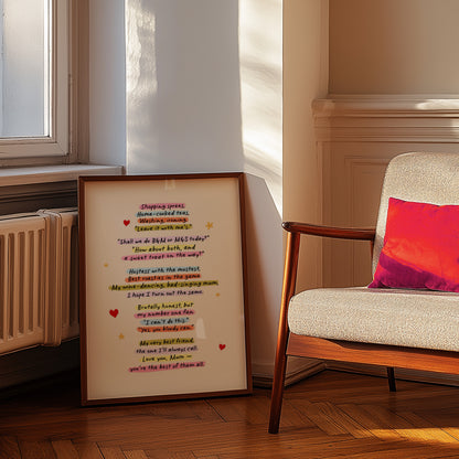 Ode to Mum Art Print