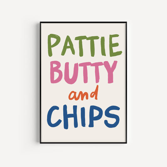 Pattie Butty & Chips Print