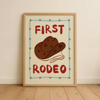 First Rodeo Kids Art Print