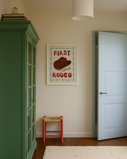 First Rodeo Kids Art Print