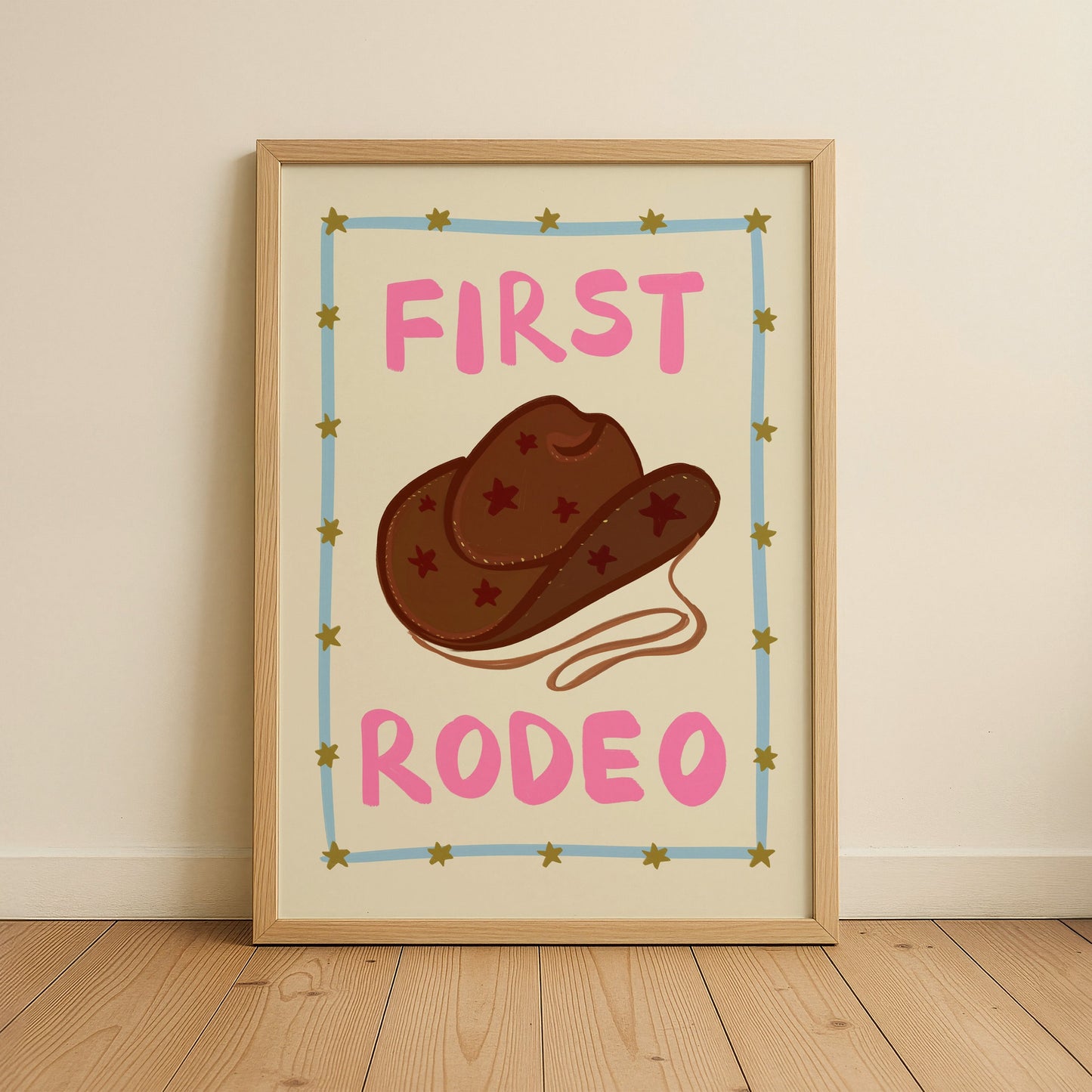 First Rodeo Kids Art Print