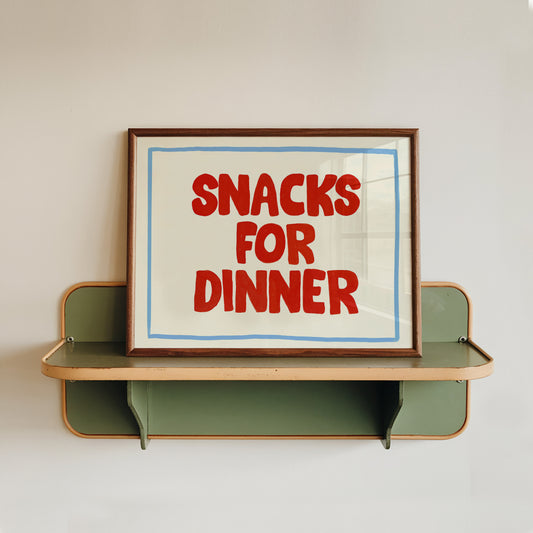Snacks For Dinner Kids Art Print