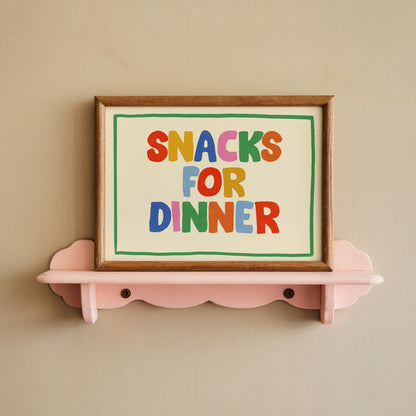 Snacks For Dinner Kids Art Print