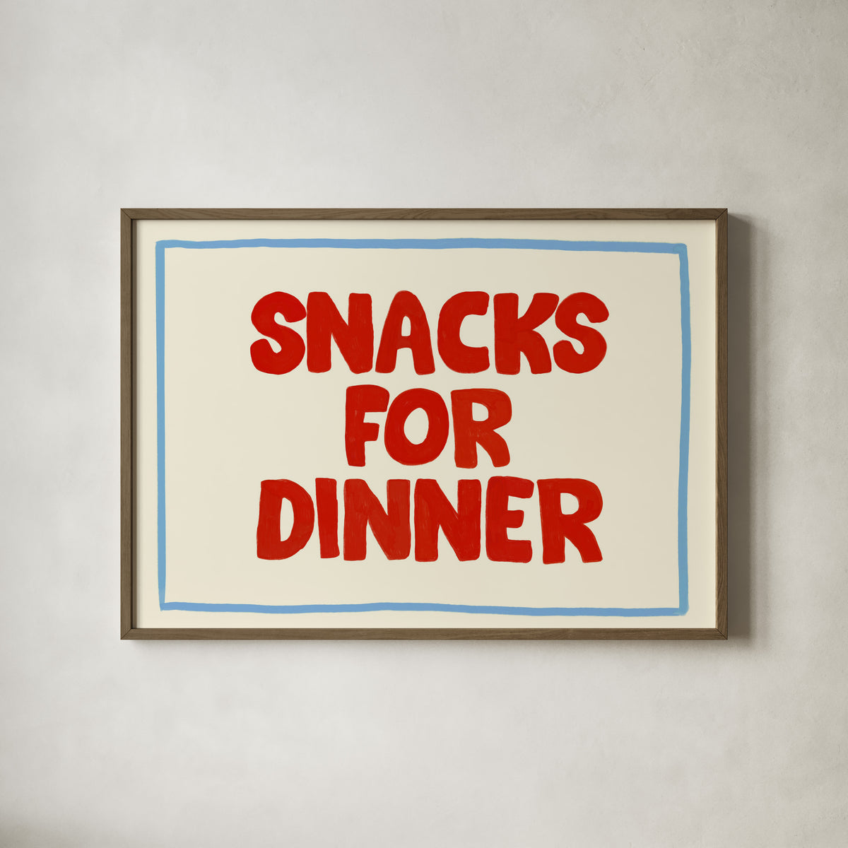 Snacks For Dinner Kids Art Print