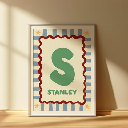 Personalised Kids Name Art Print