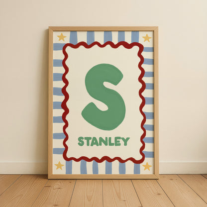 Personalised Kids Name Art Print