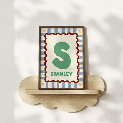 Personalised Kids Name Art Print