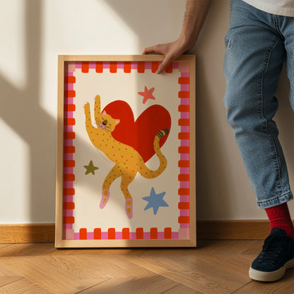Leopard Ballerina Kids Art Print