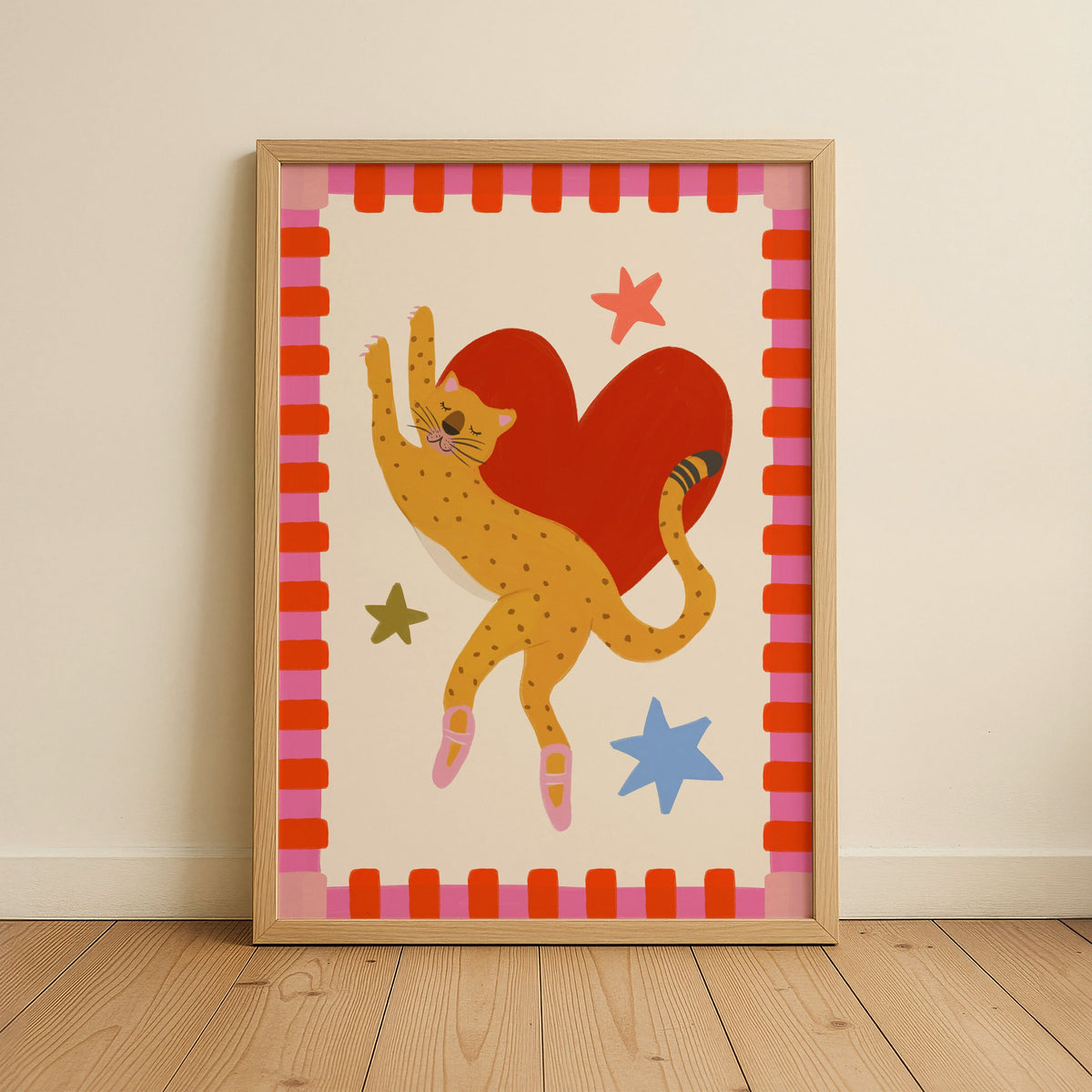 Leopard Ballerina Kids Art Print