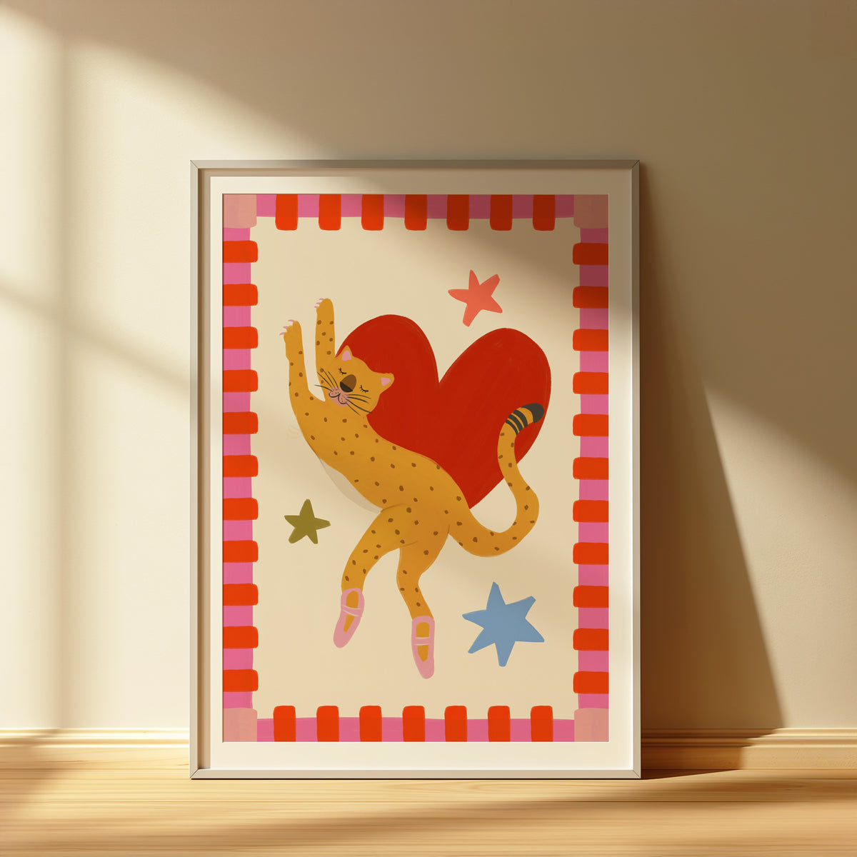 Leopard Ballerina Kids Art Print