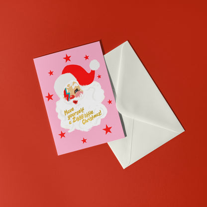 Ziggy Christmas Gold Foiled Card