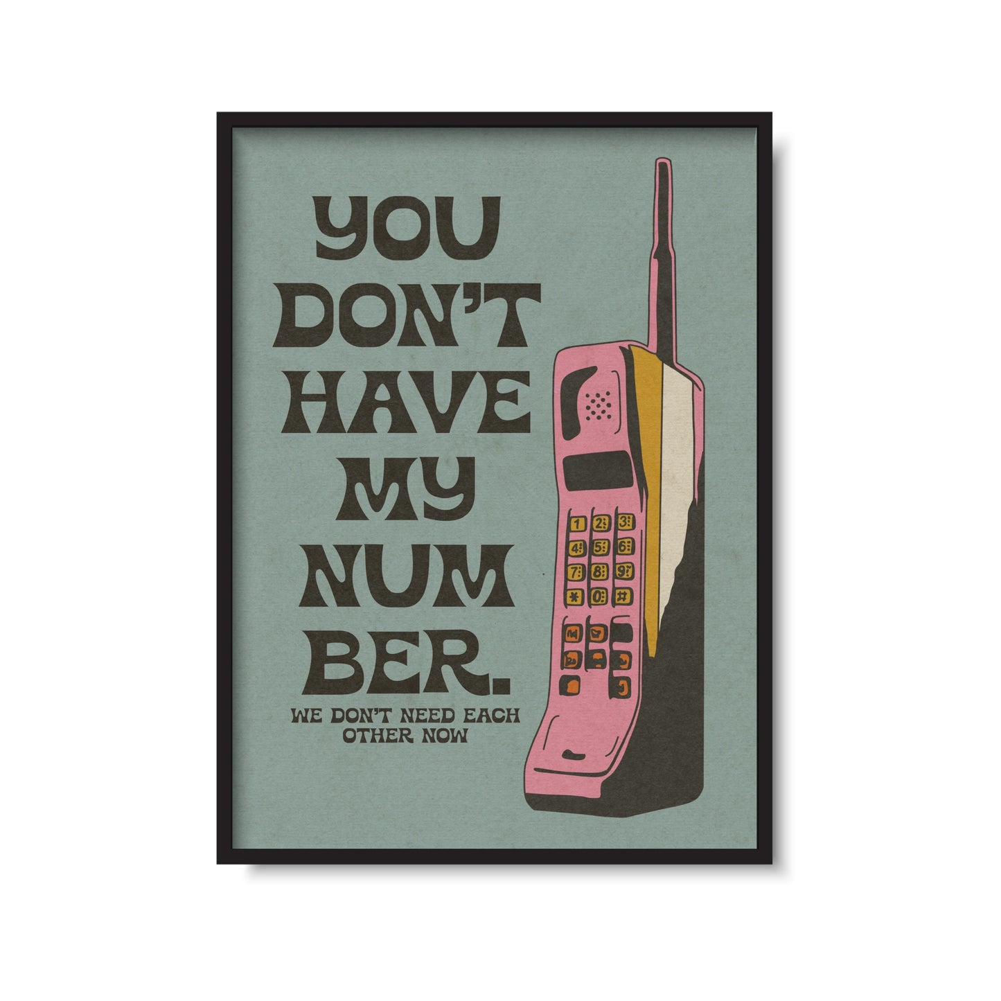 My Number Retro Print