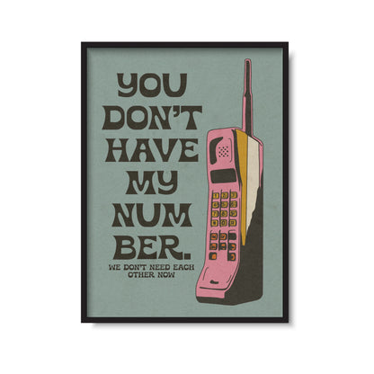 My Number Retro Print