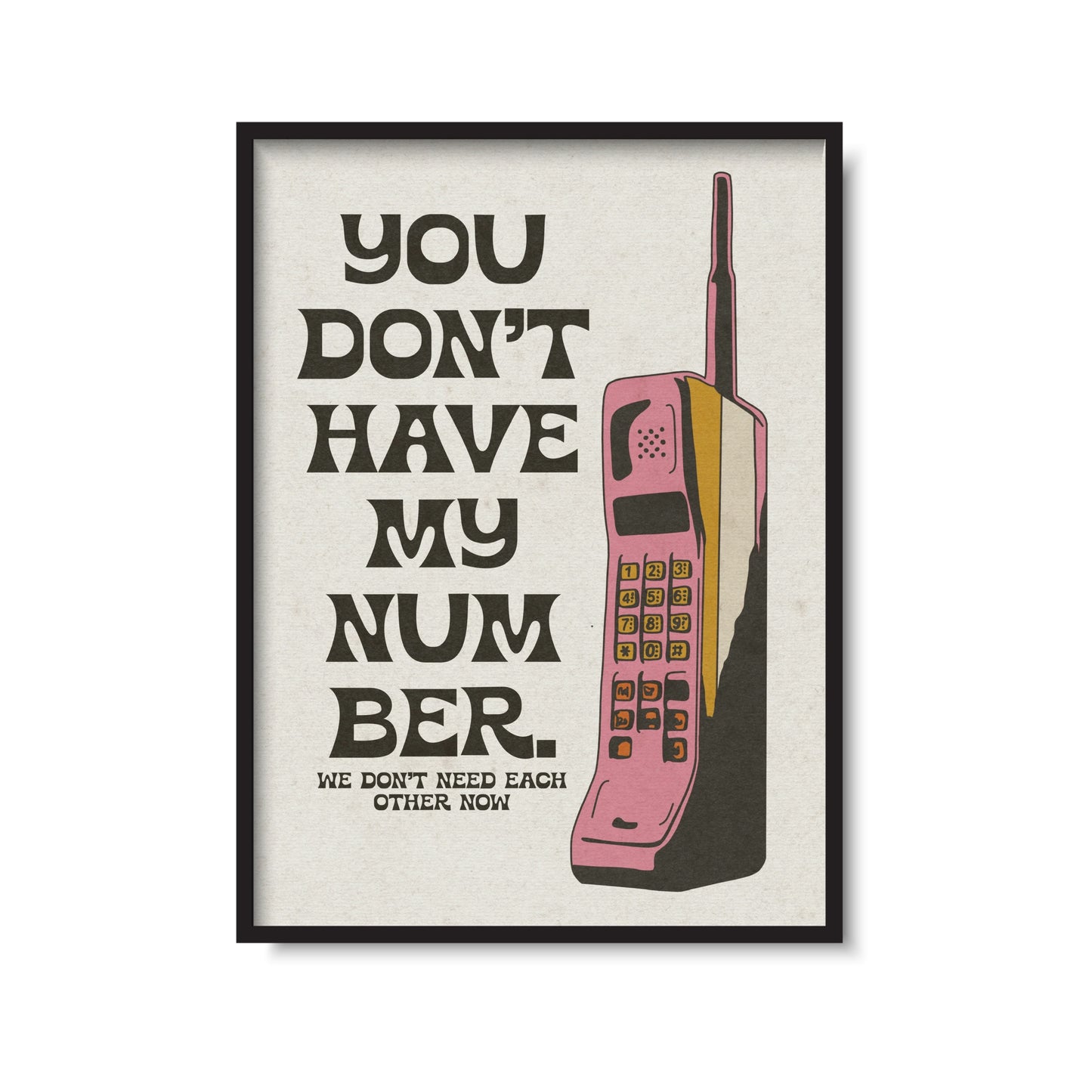 My Number Retro Print