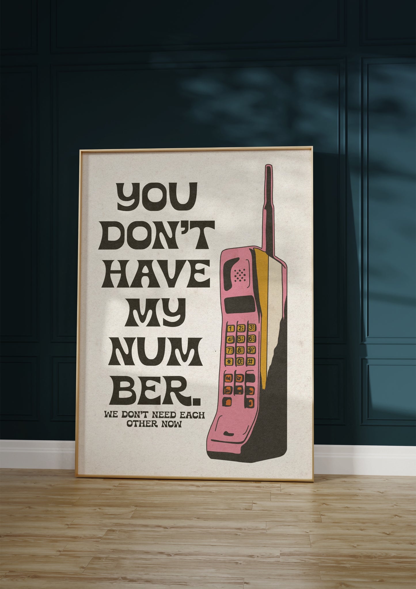 My Number Retro Print