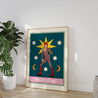 The Starman David Bowie Tarot Card Art Print