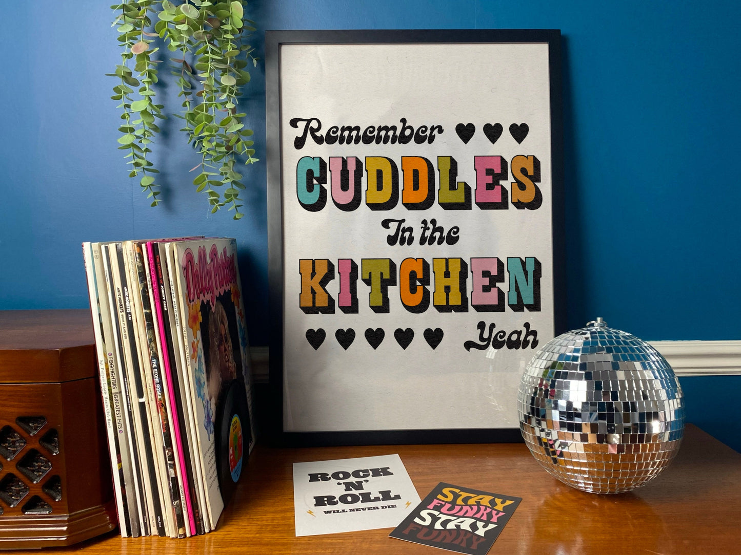 Cuddles in the Kitchen Print