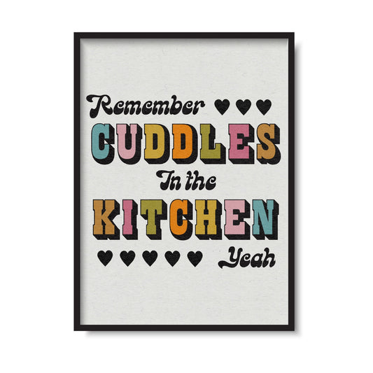 Cuddles in the Kitchen Print