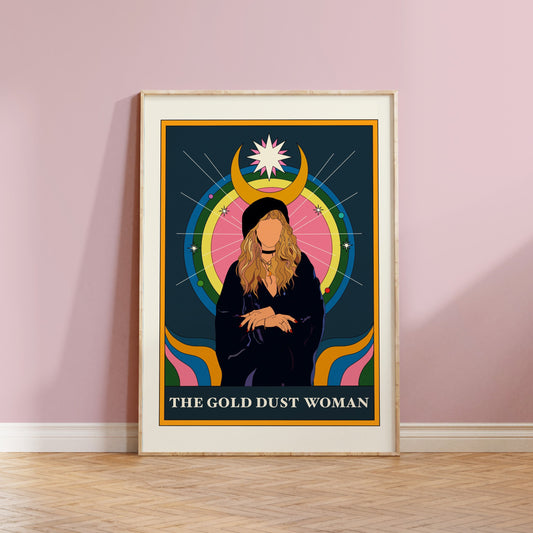 The Gold Dust Woman Tarot Card Art Print