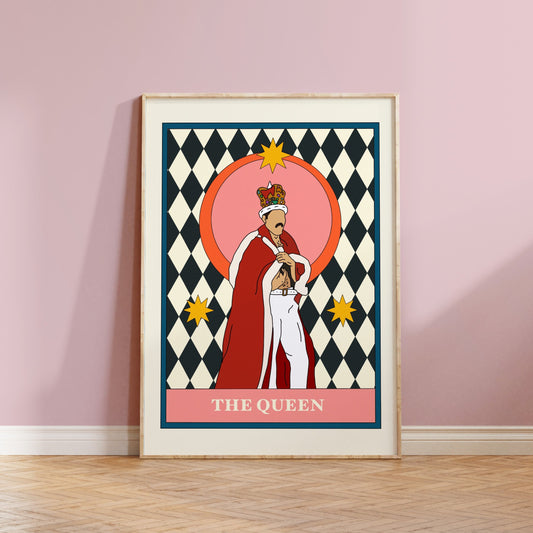 Freddie Queen Tarot Card Art Print